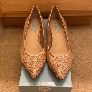Betsey Johnson lace nude flats